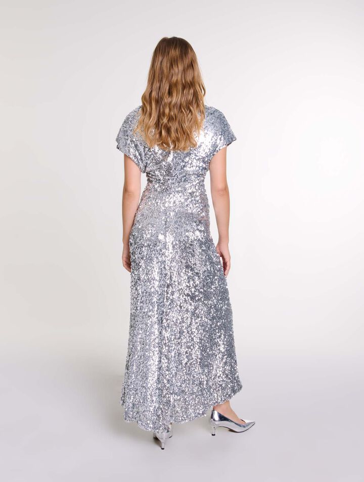 Vestido largo con lentejuelas