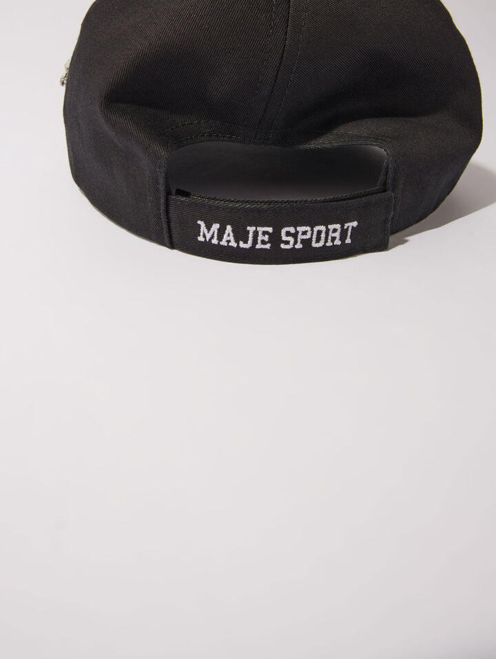 Gorra de algodón y strass
