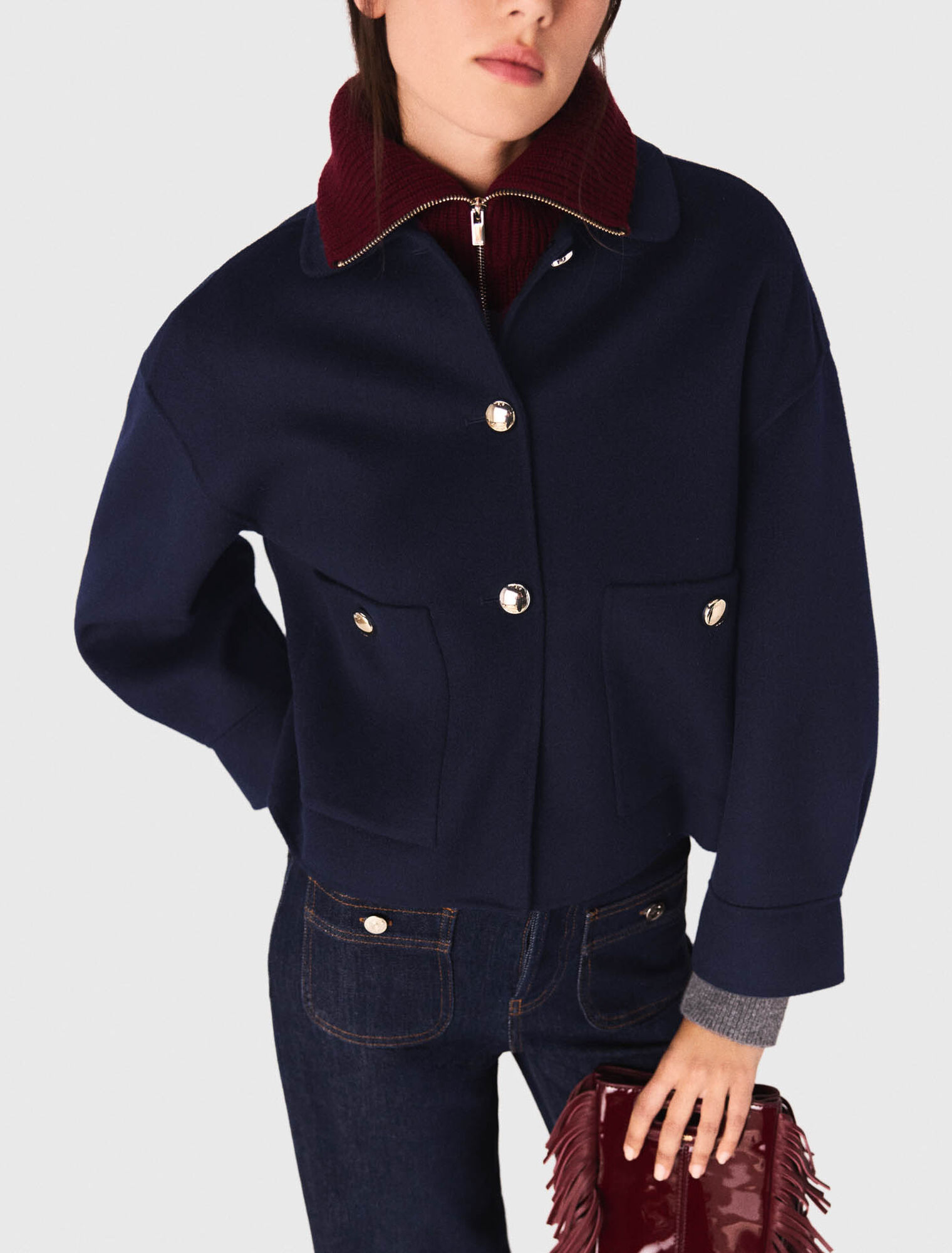 Chaqueta corta de lana