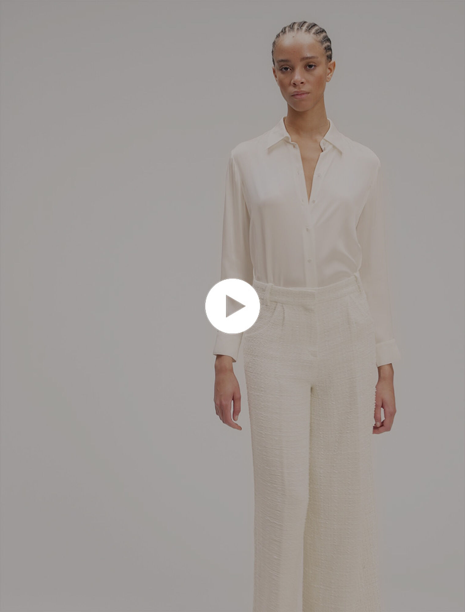 Camisa blanca de seda