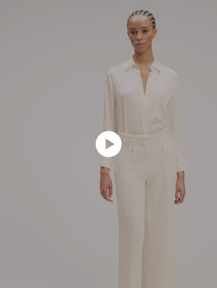 Camisa blanca de seda