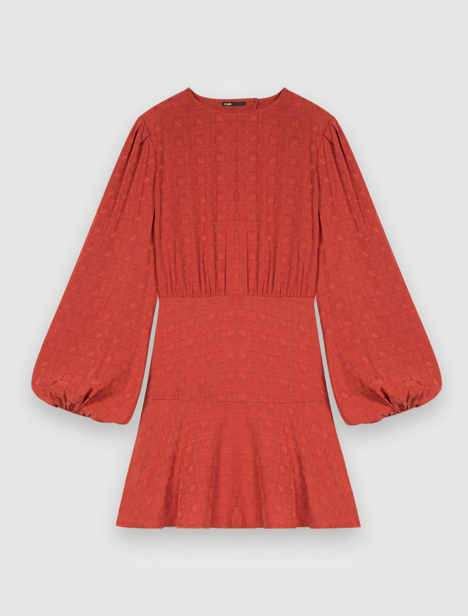 Vestido de jacquard de viscosa Clover
