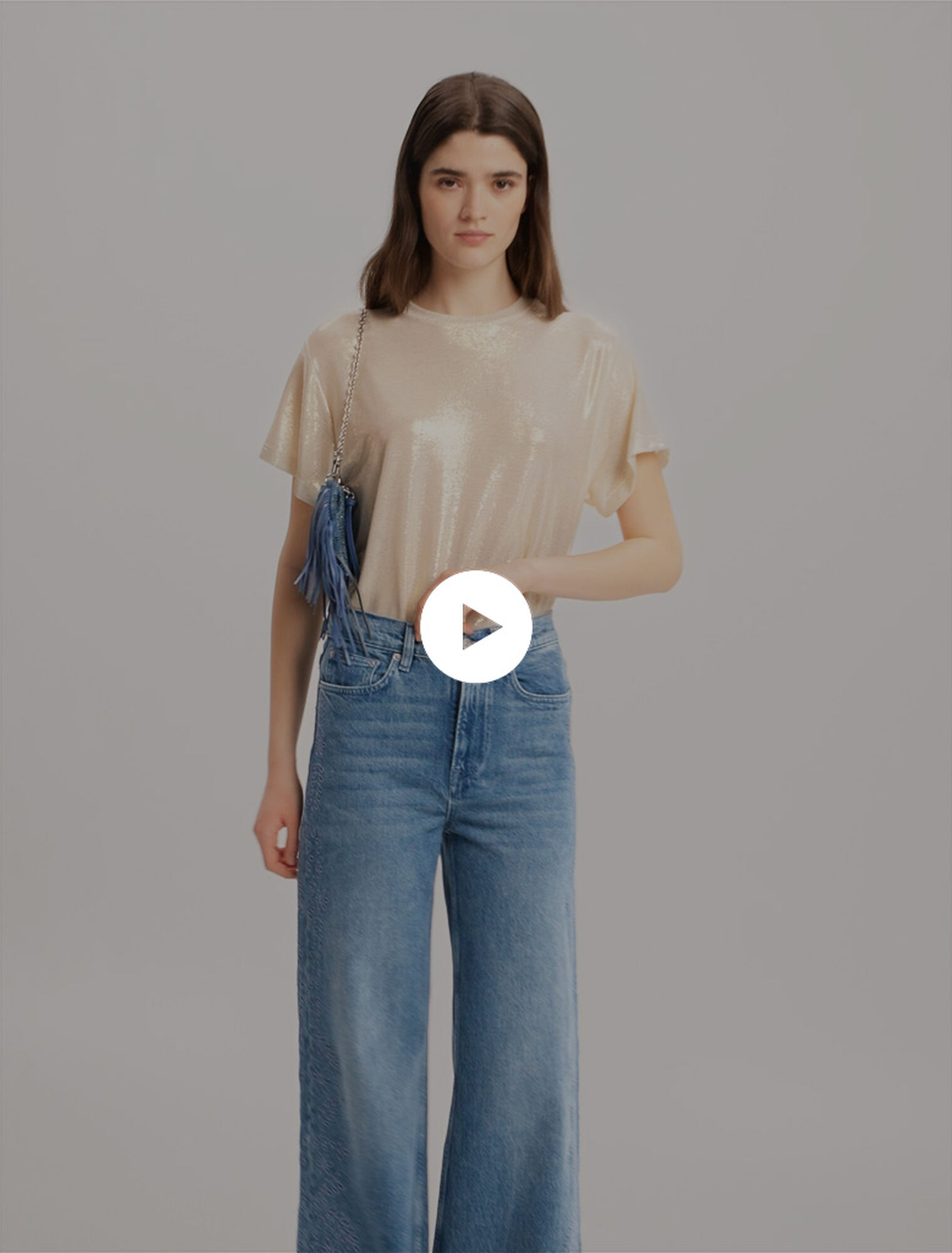 Camiseta de tejido lamé