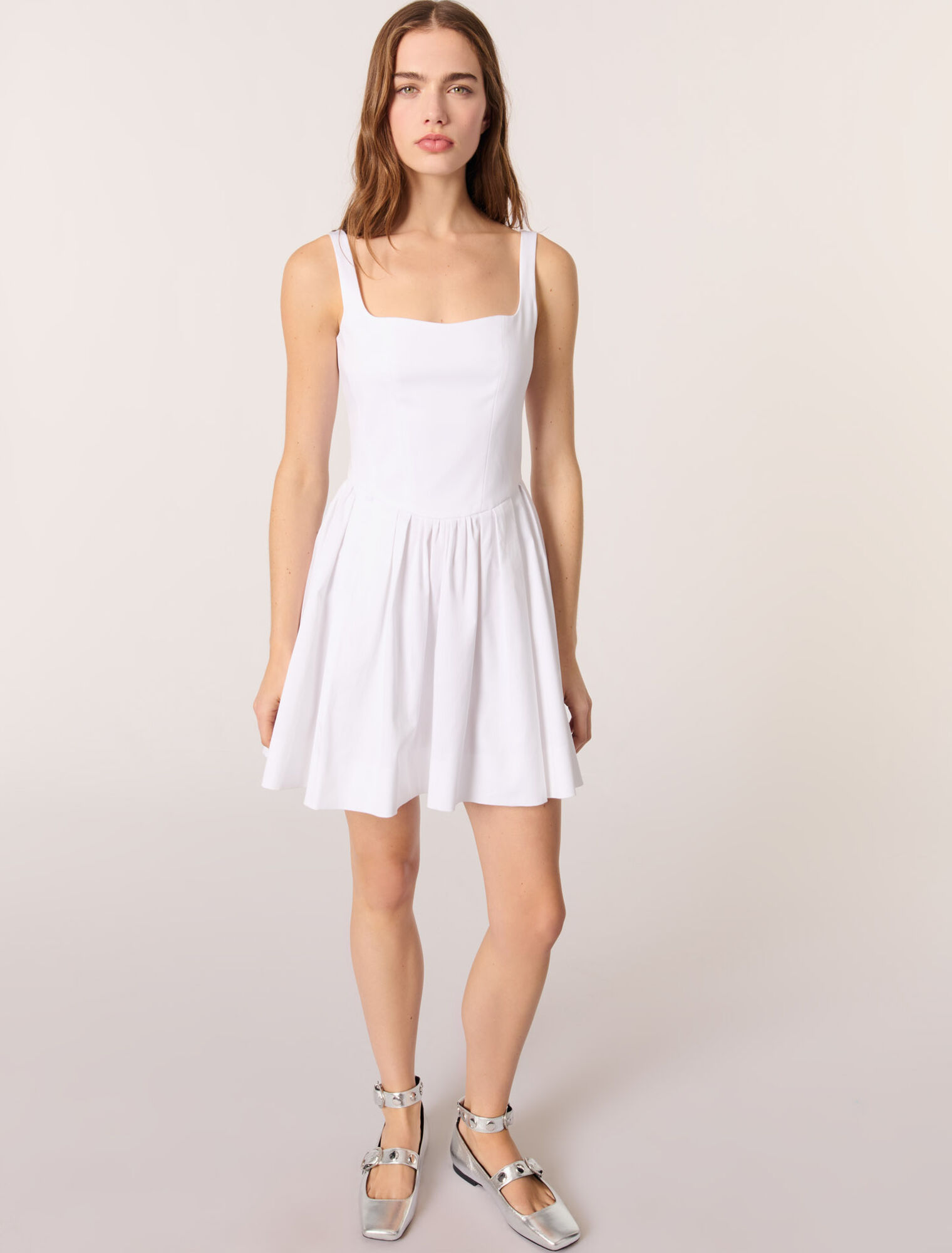 Vestido corto de algodón