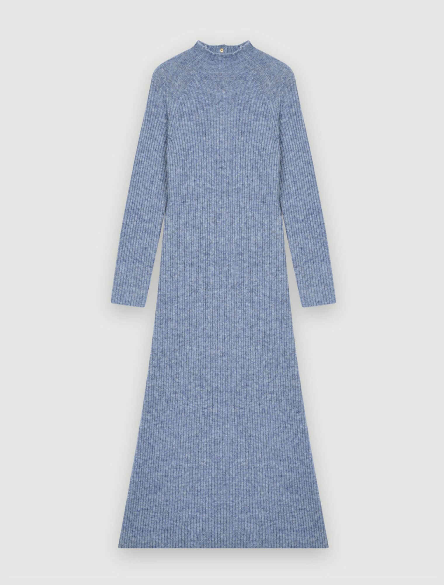 Vestido de cuello alto de mohair