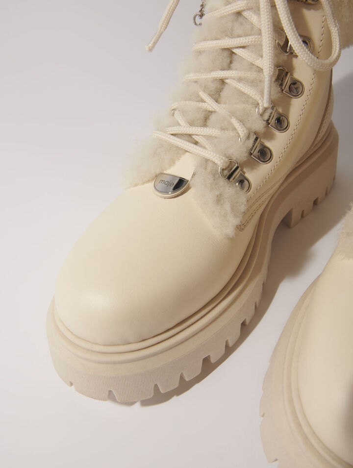 Botines chunky de pelo sintético