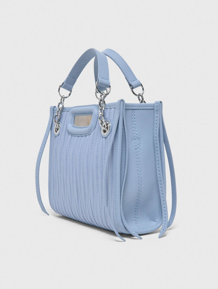 Bolso mini tote de piel acolchado