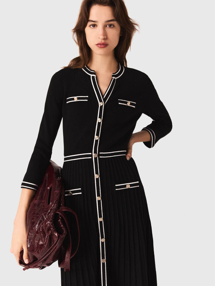 Vestido midi de punto