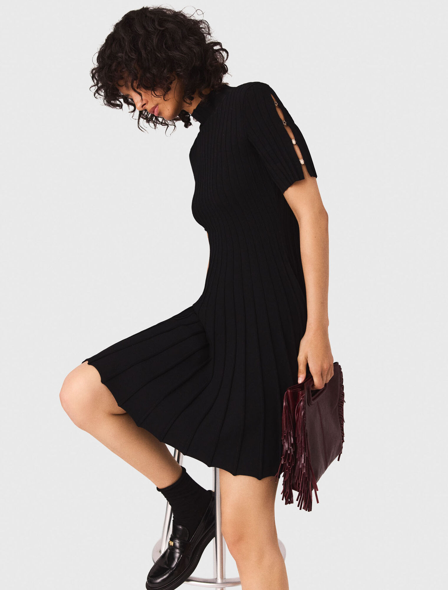 Vestido corto de punto