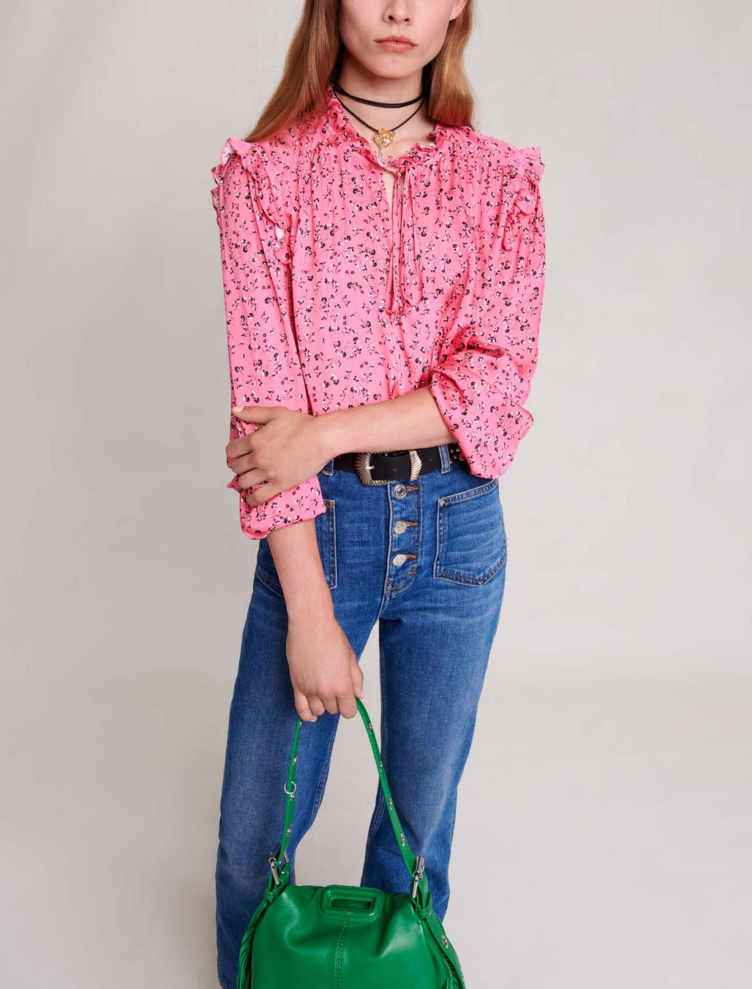 Blusa con estampado floral
