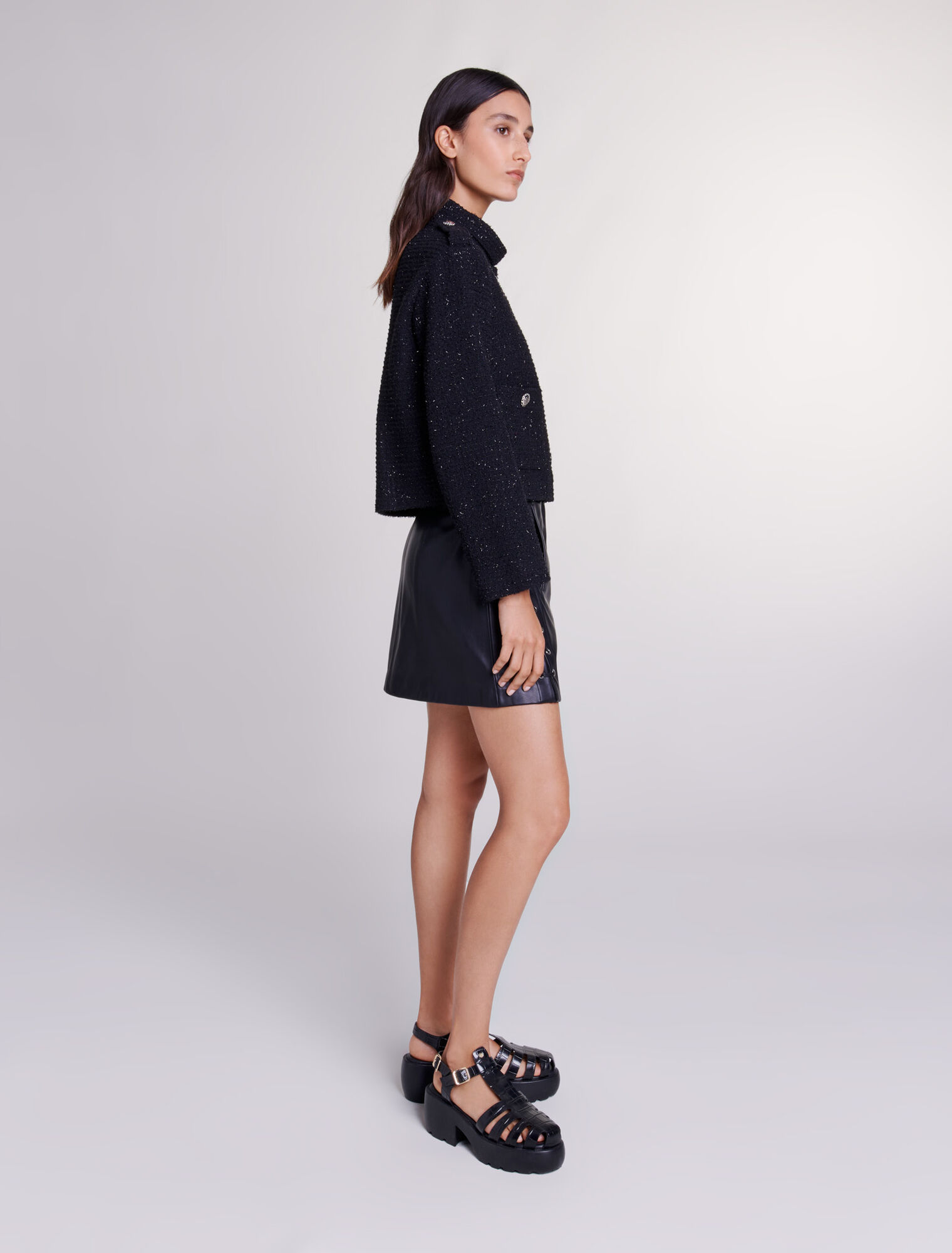 Chaqueta corta de tweed