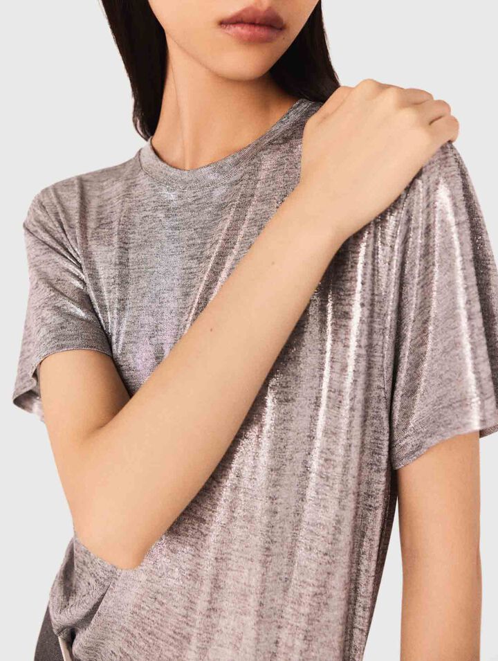 Camiseta de lamé
