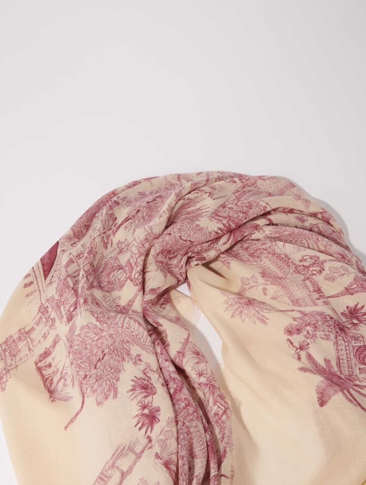 Pañuelo mezcla cachemira estampada