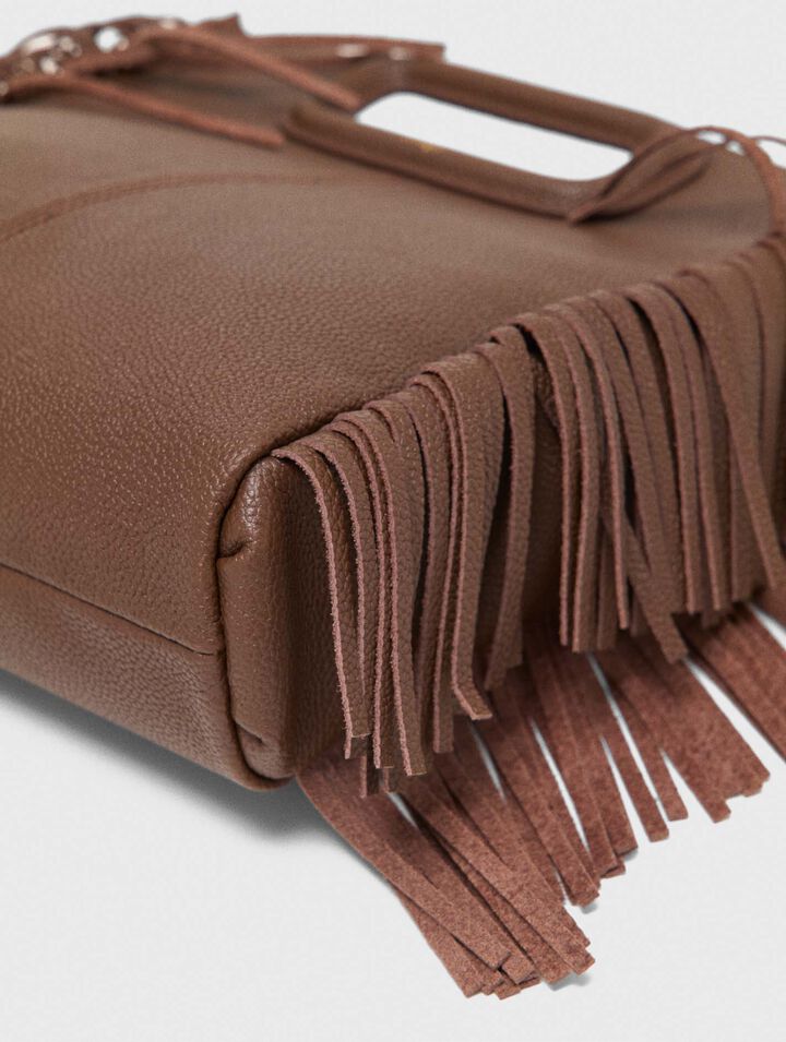 Bolso M de cuero granulado