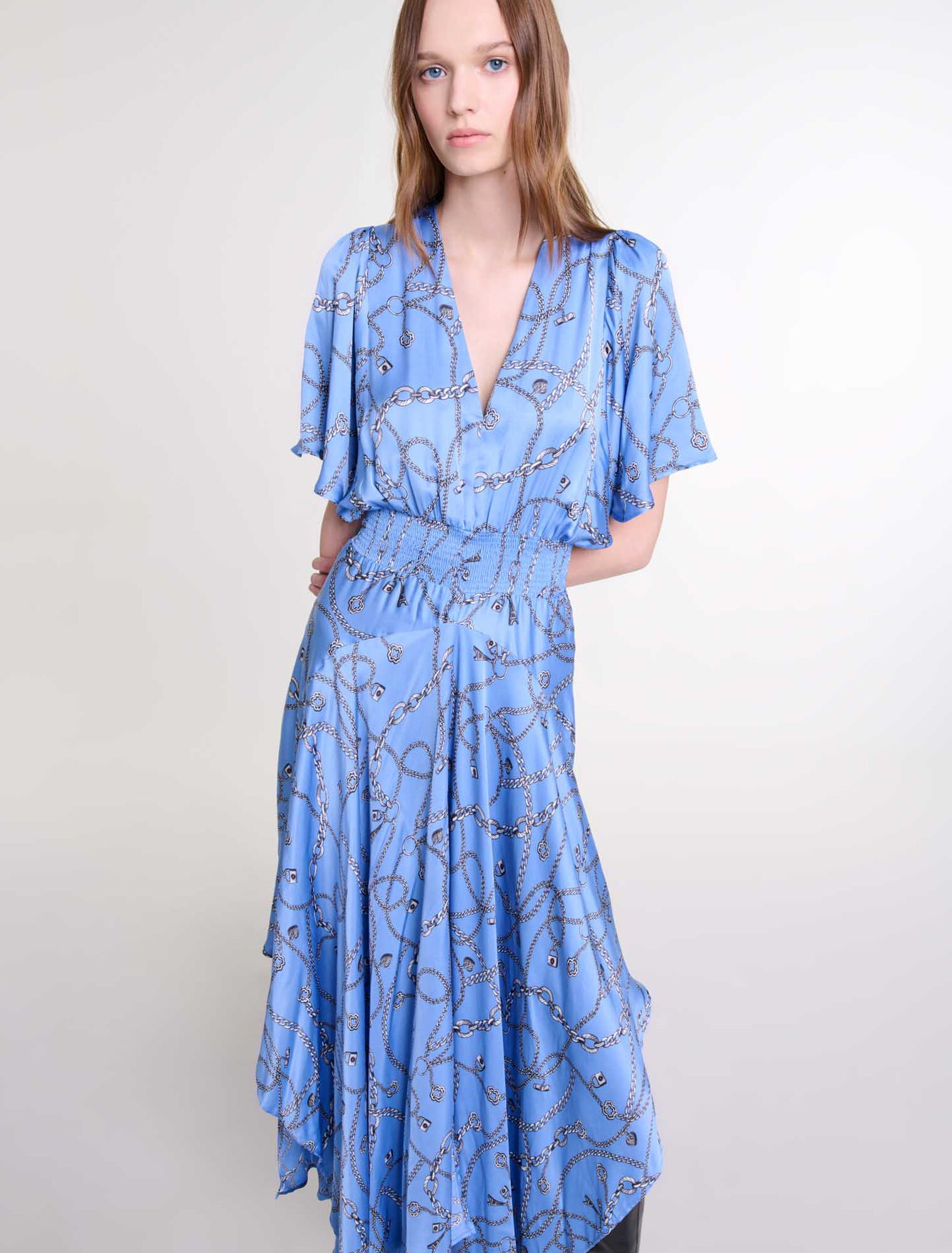 Vestido largo estampado