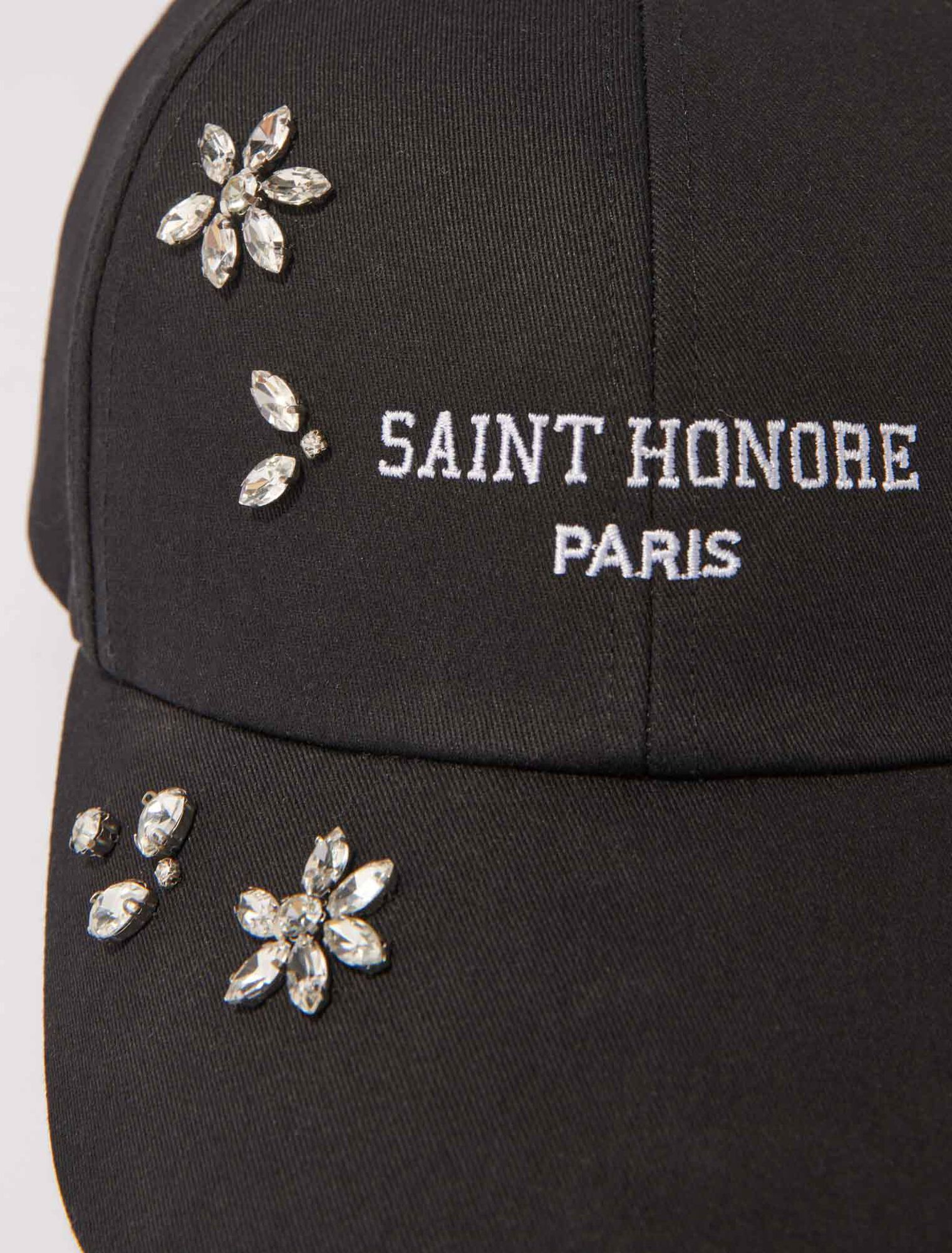 Gorra de algodón y strass