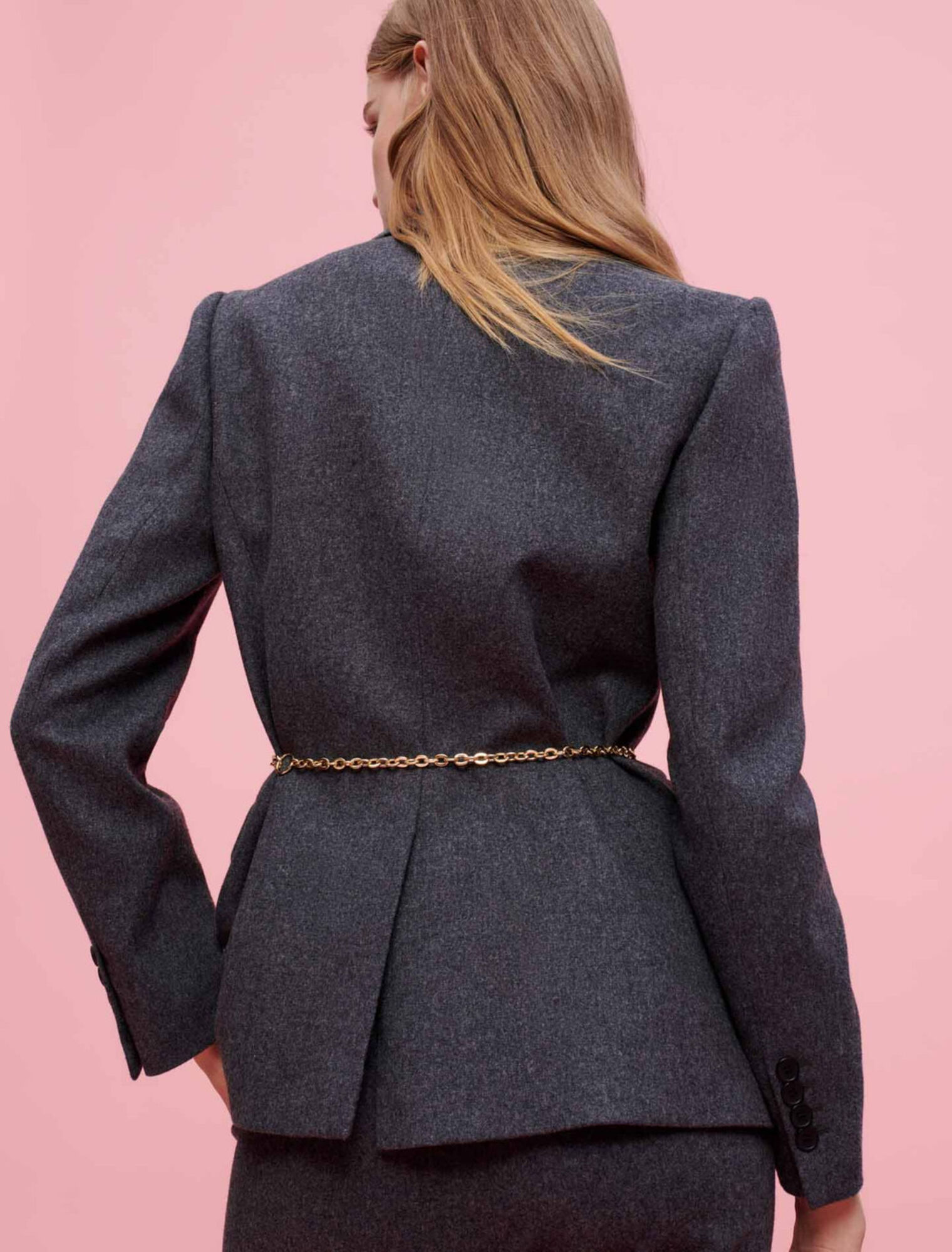 Chaqueta de franela gris