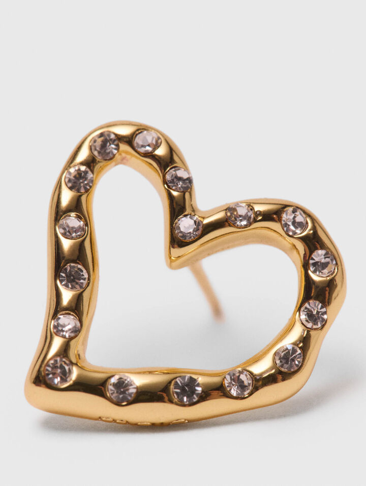 Pendientes de corazón con strass