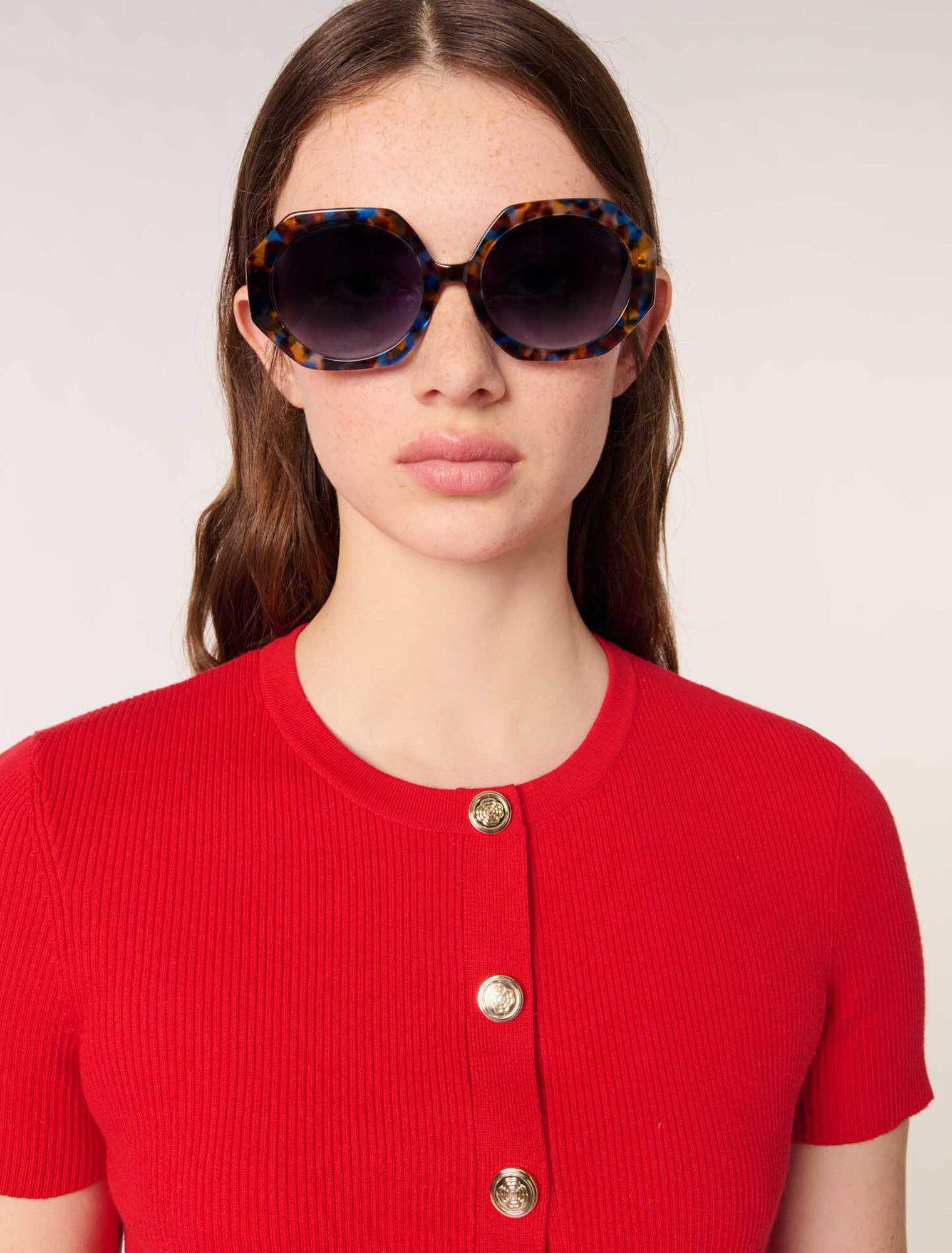 Gafas redondas de acetato carey