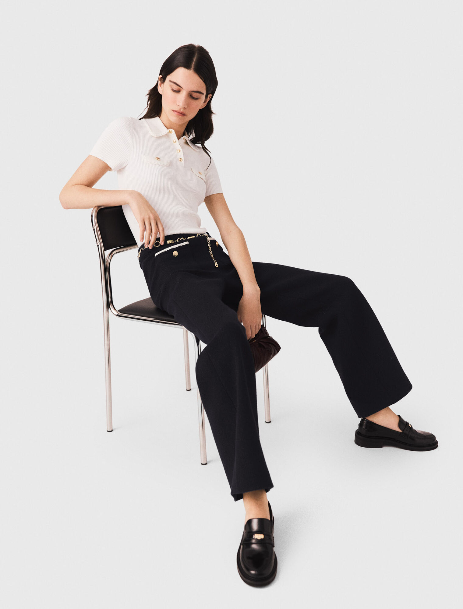 Pantal&oacute;n tweed lurex