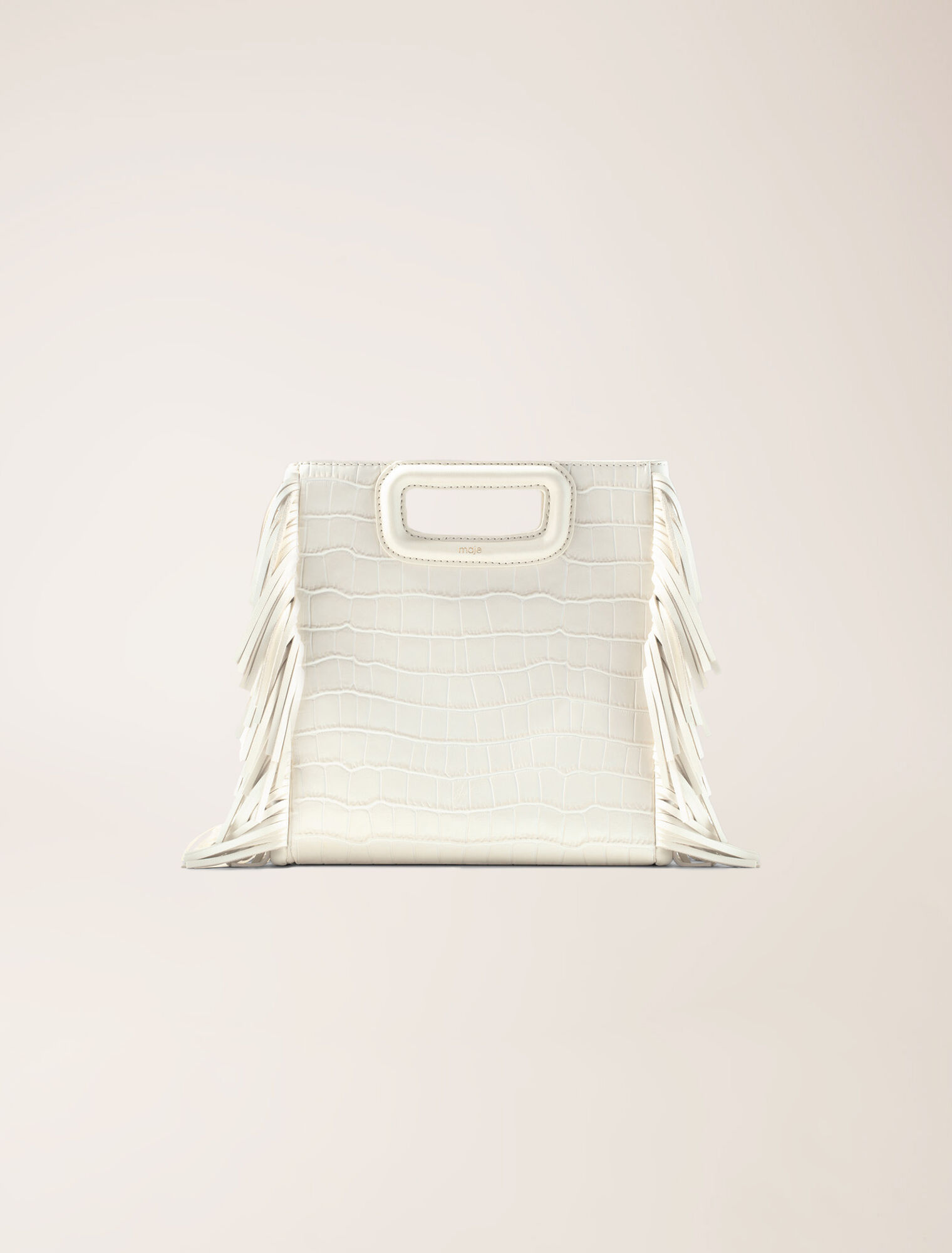 Bolso M de piel efecto cocodrilo