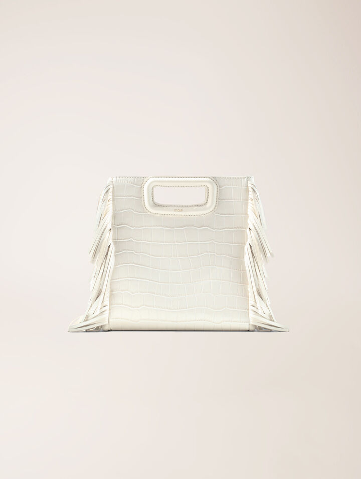 Bolso M de piel efecto cocodrilo