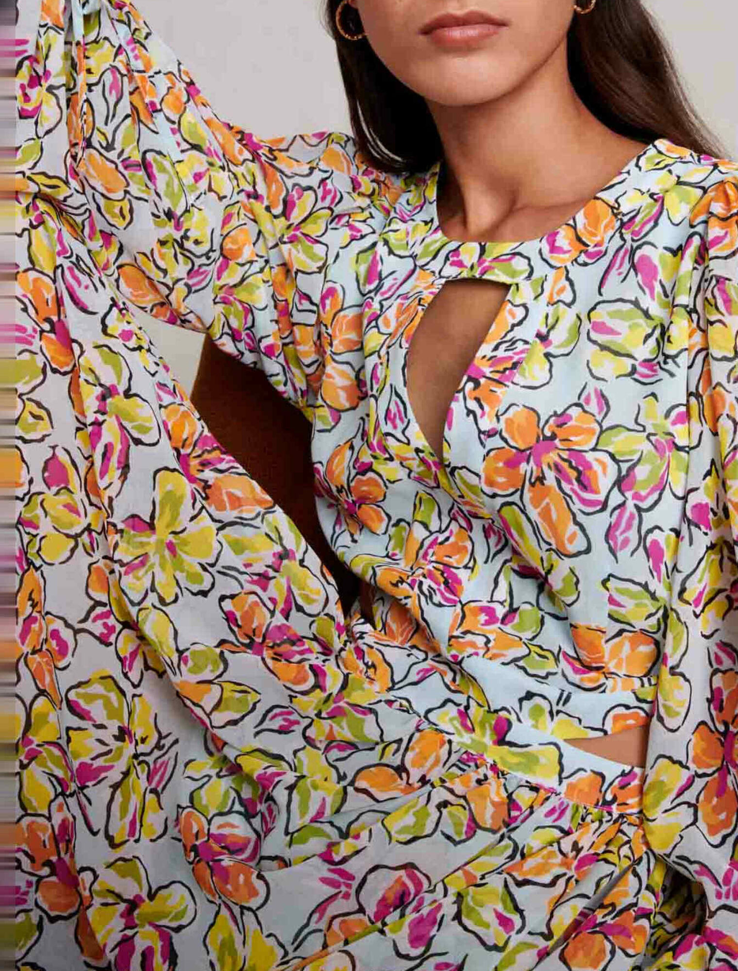 Vestido largo estampado