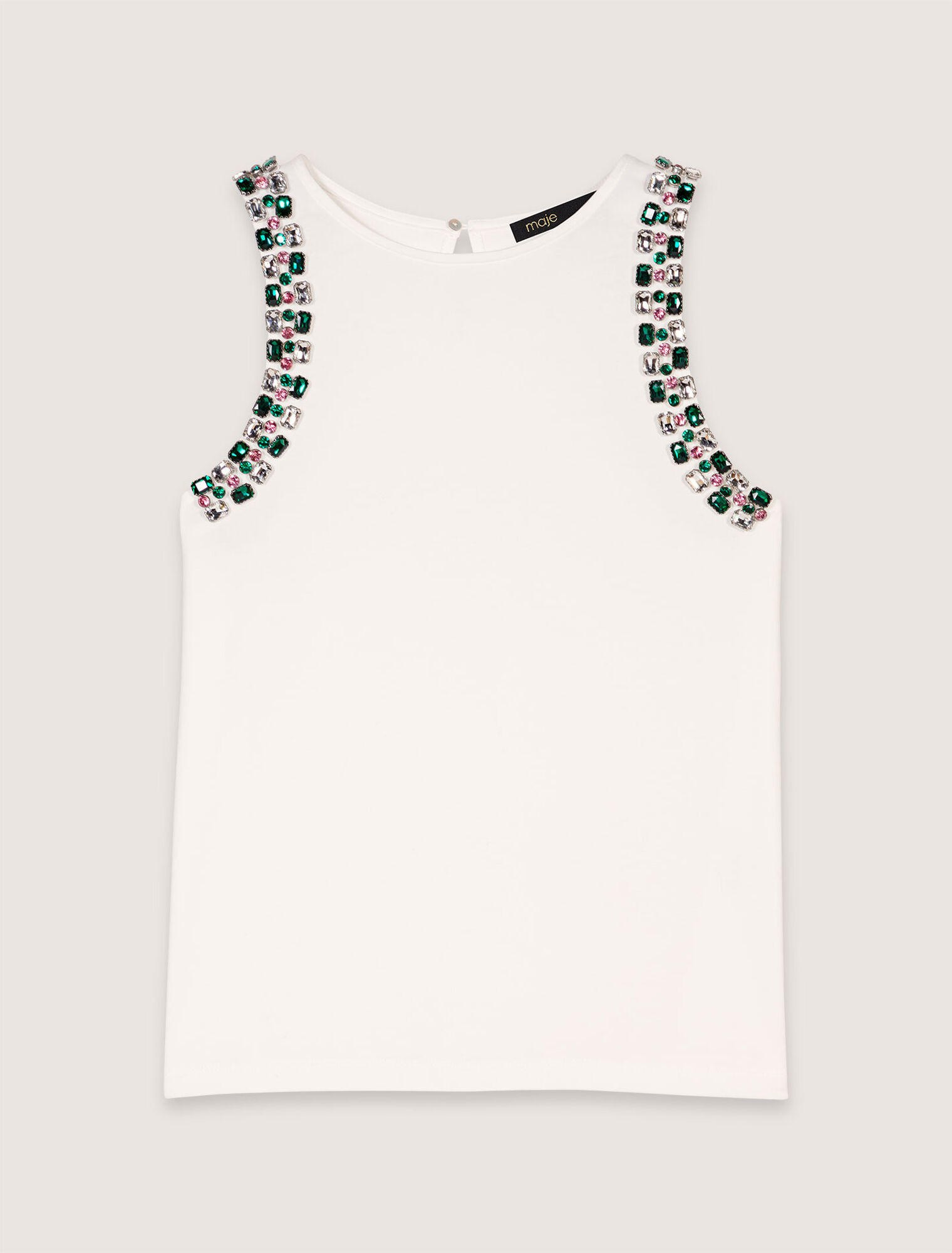 Camiseta de tirantes con strass