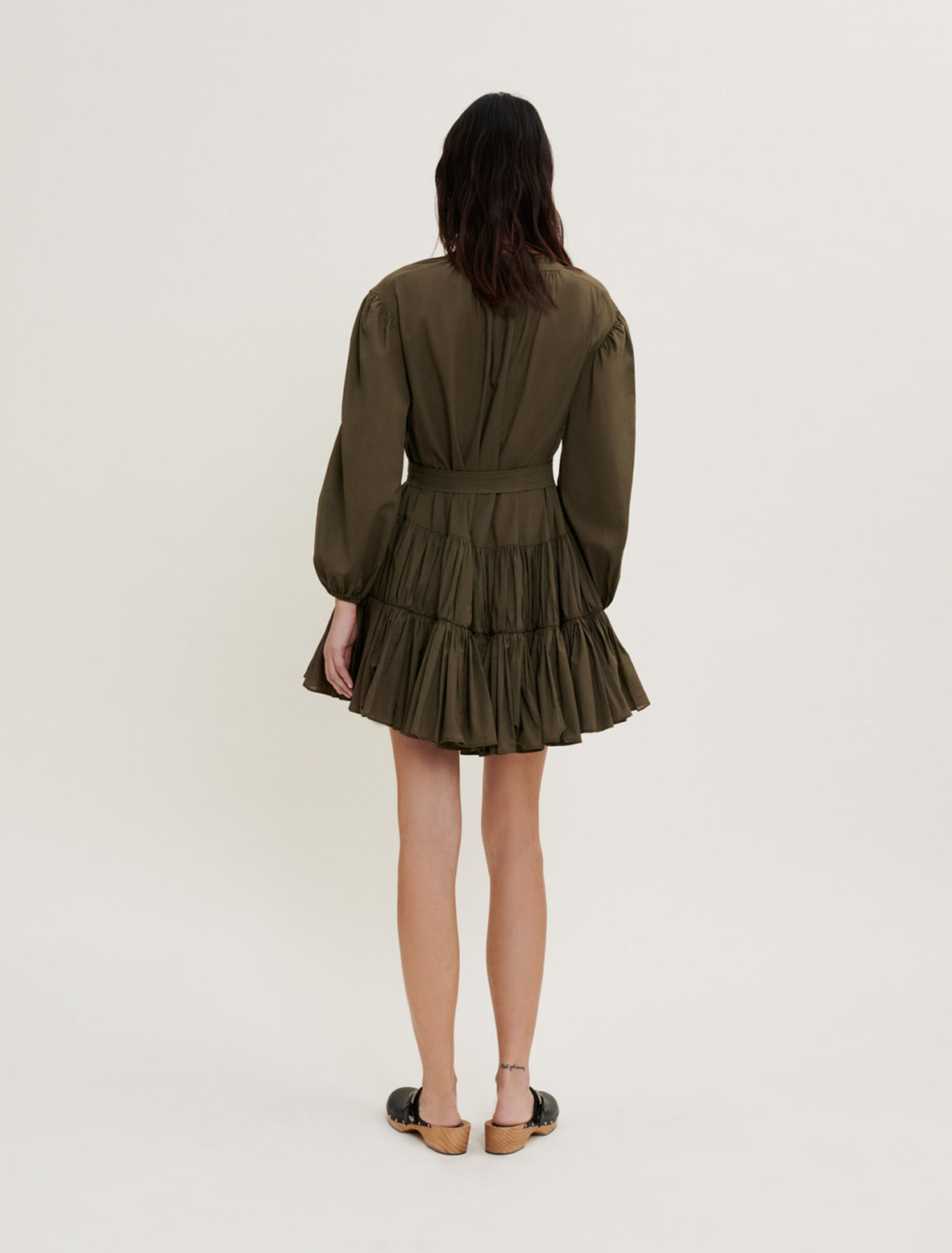 Vestido de algodón con cinturón