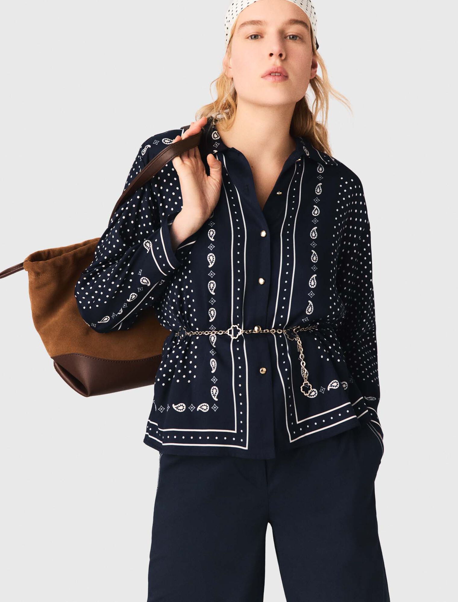 Camisa fluida estampada