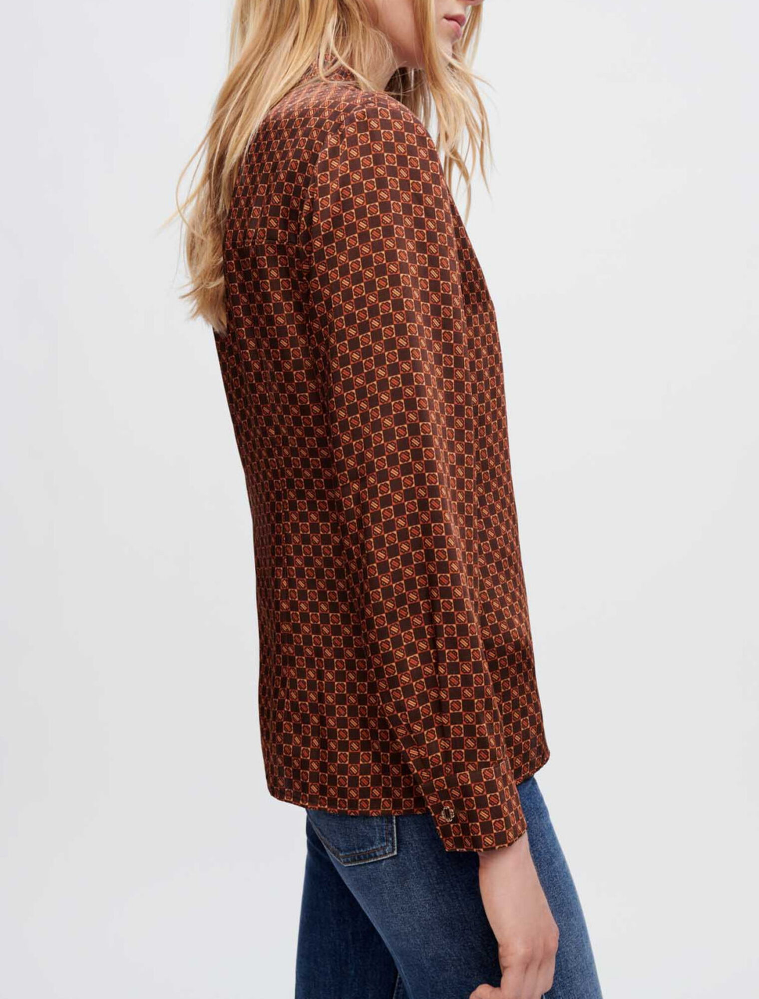 Camisa de satén estampada Mini Clover