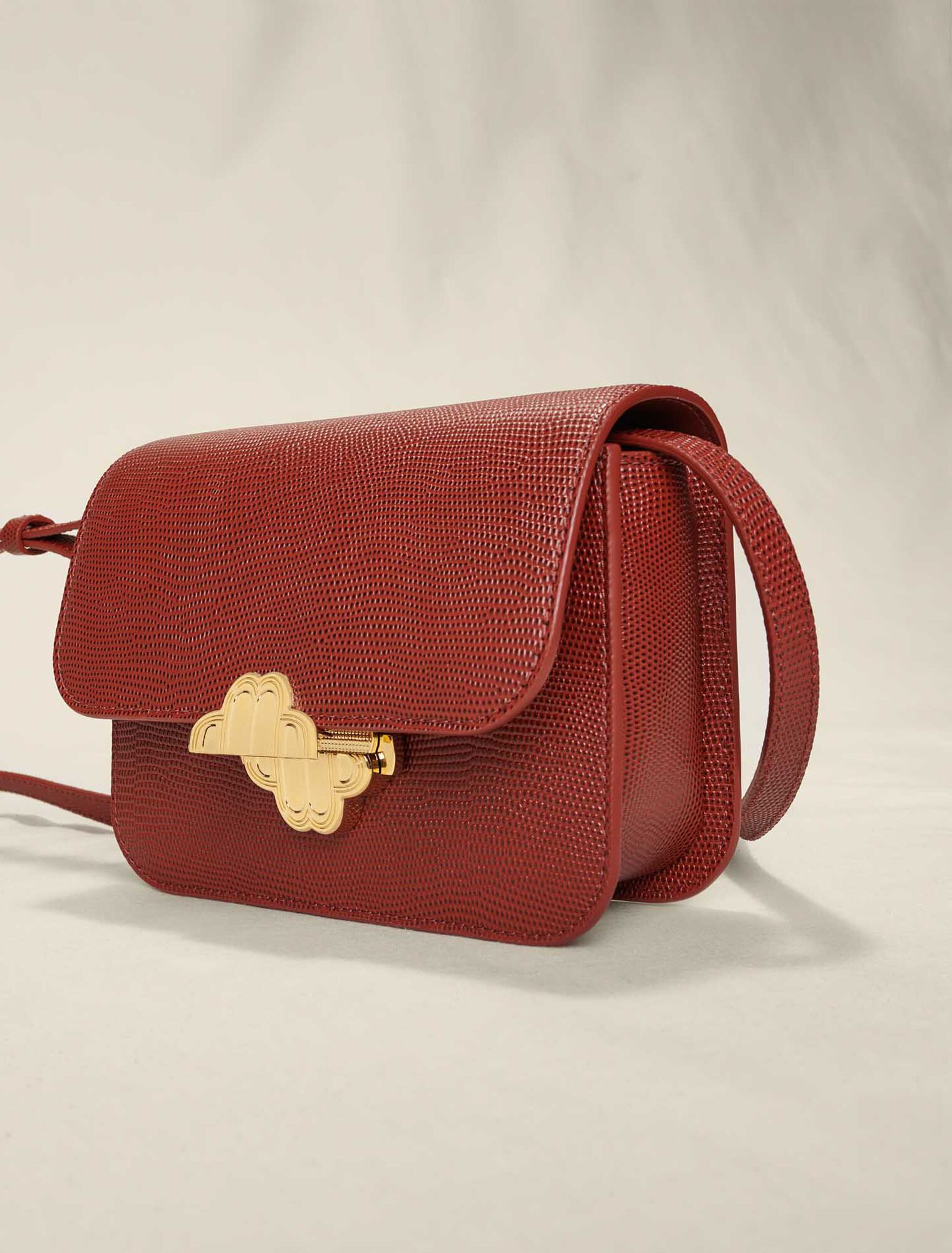 Bolso Clover de piel efecto lagarto