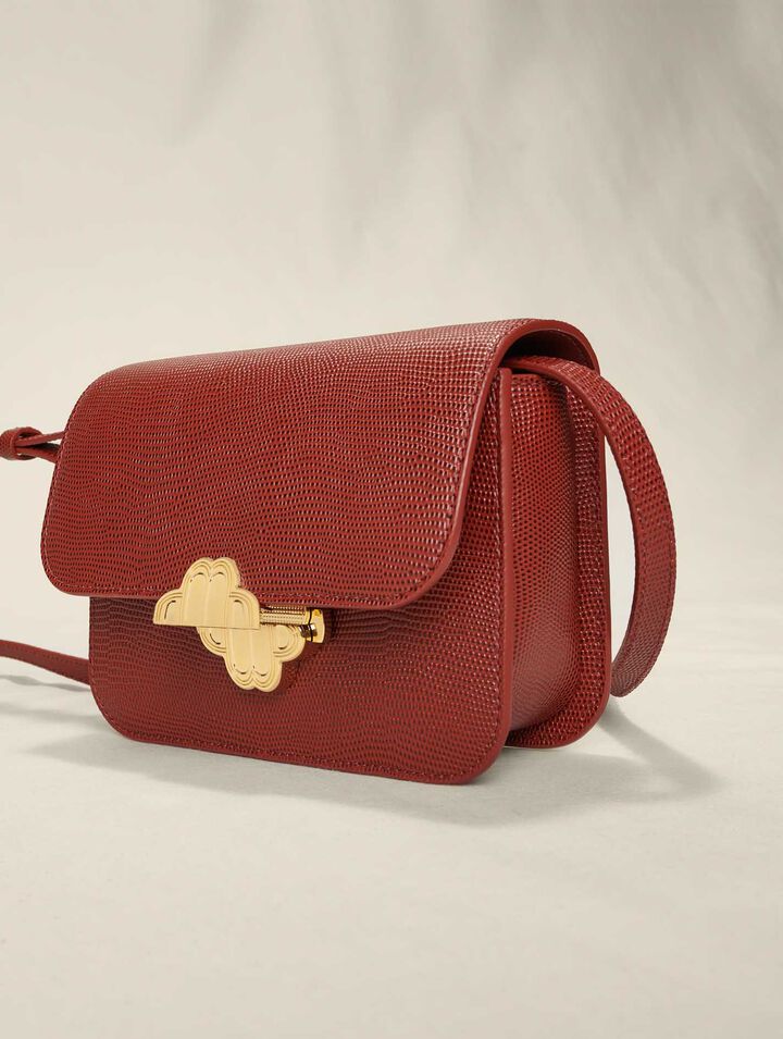 Bolso Clover de piel efecto lagarto