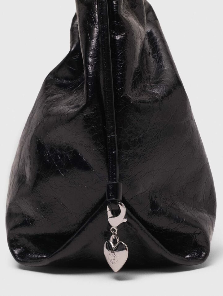 Bolso M Tote de cuero craquelado