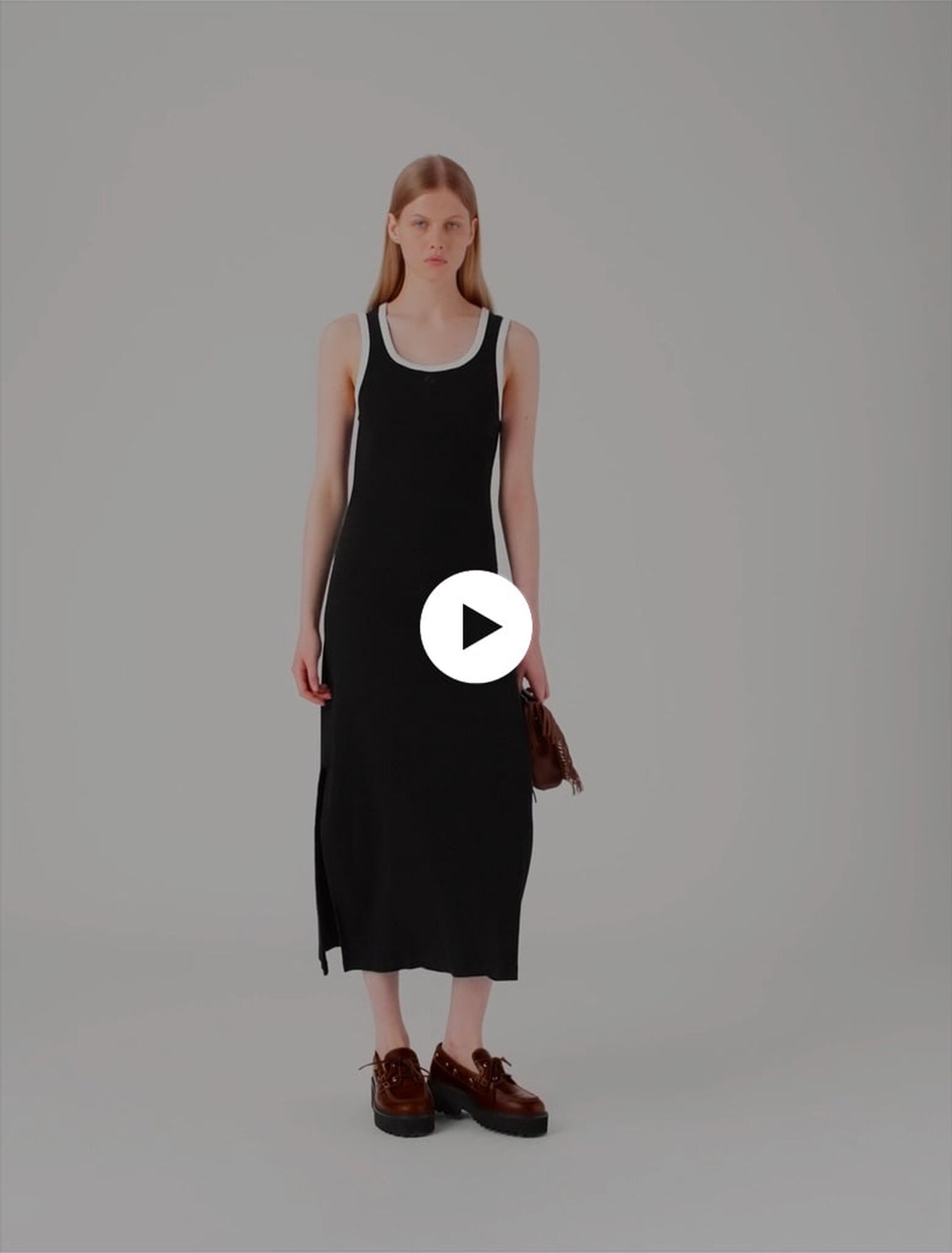Vestido de tirantes de punto jersey