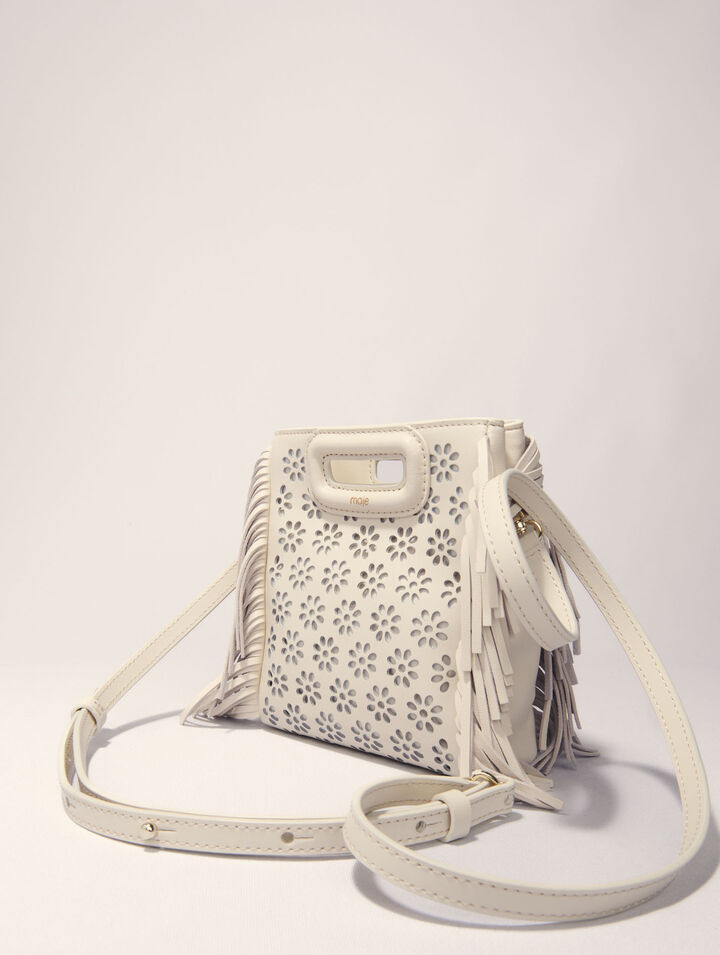 Bolso M mini de piel perforada