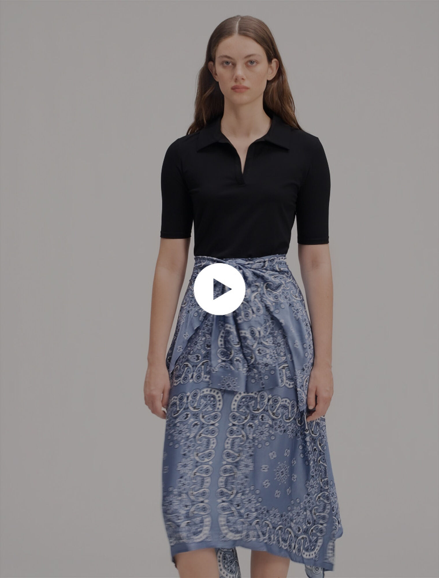 Vestido estampado trampantojo