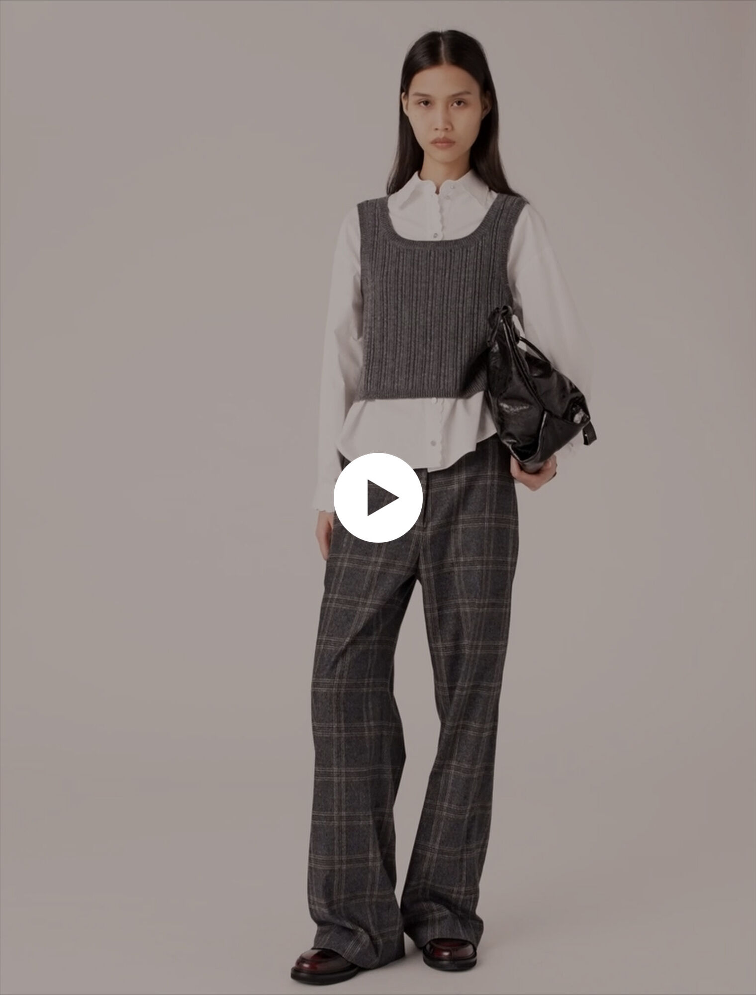 Top de punto y camisa desmontable