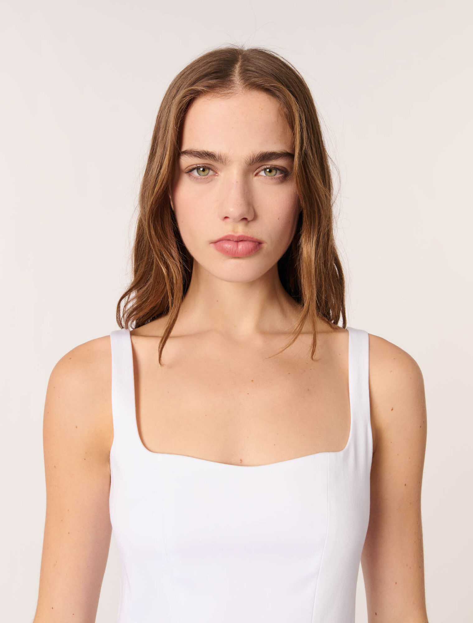 Vestido corto de algodón