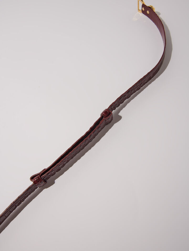 Cinturón fino de piel bocado de león