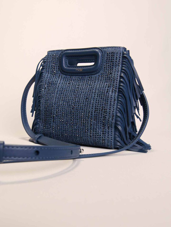 Bolso M Mini de denim con pedrería