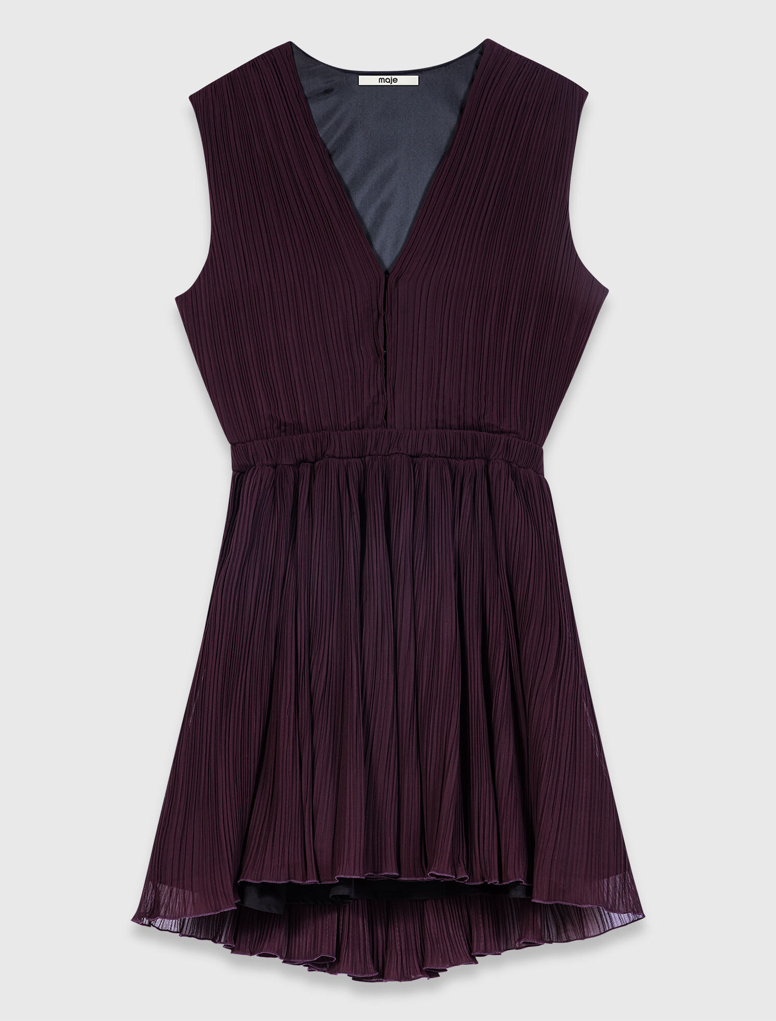 Vestido skater corto plisado