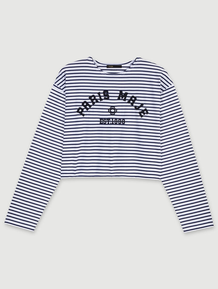 Camiseta corta de manga larga