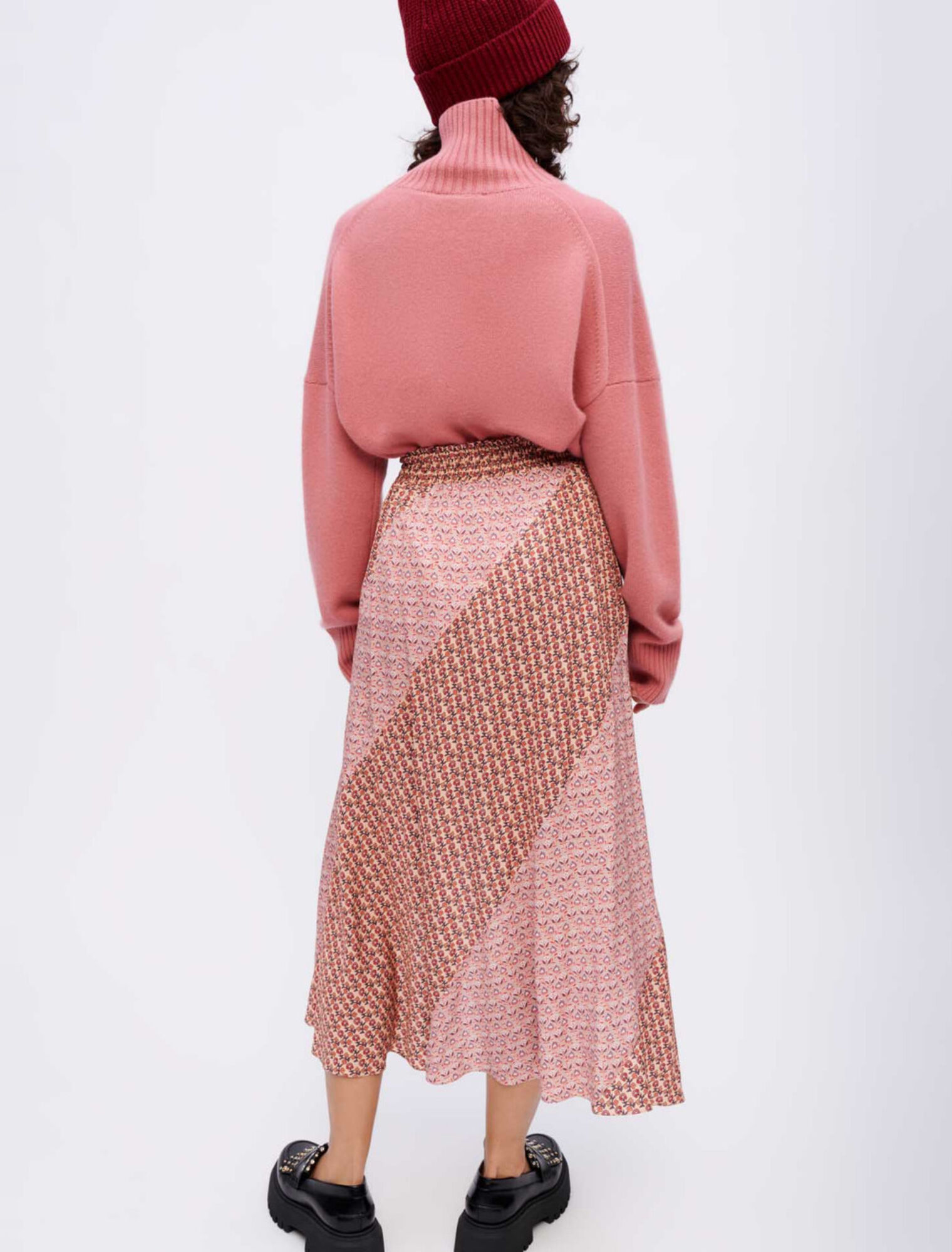 Falda asimétrica estampada