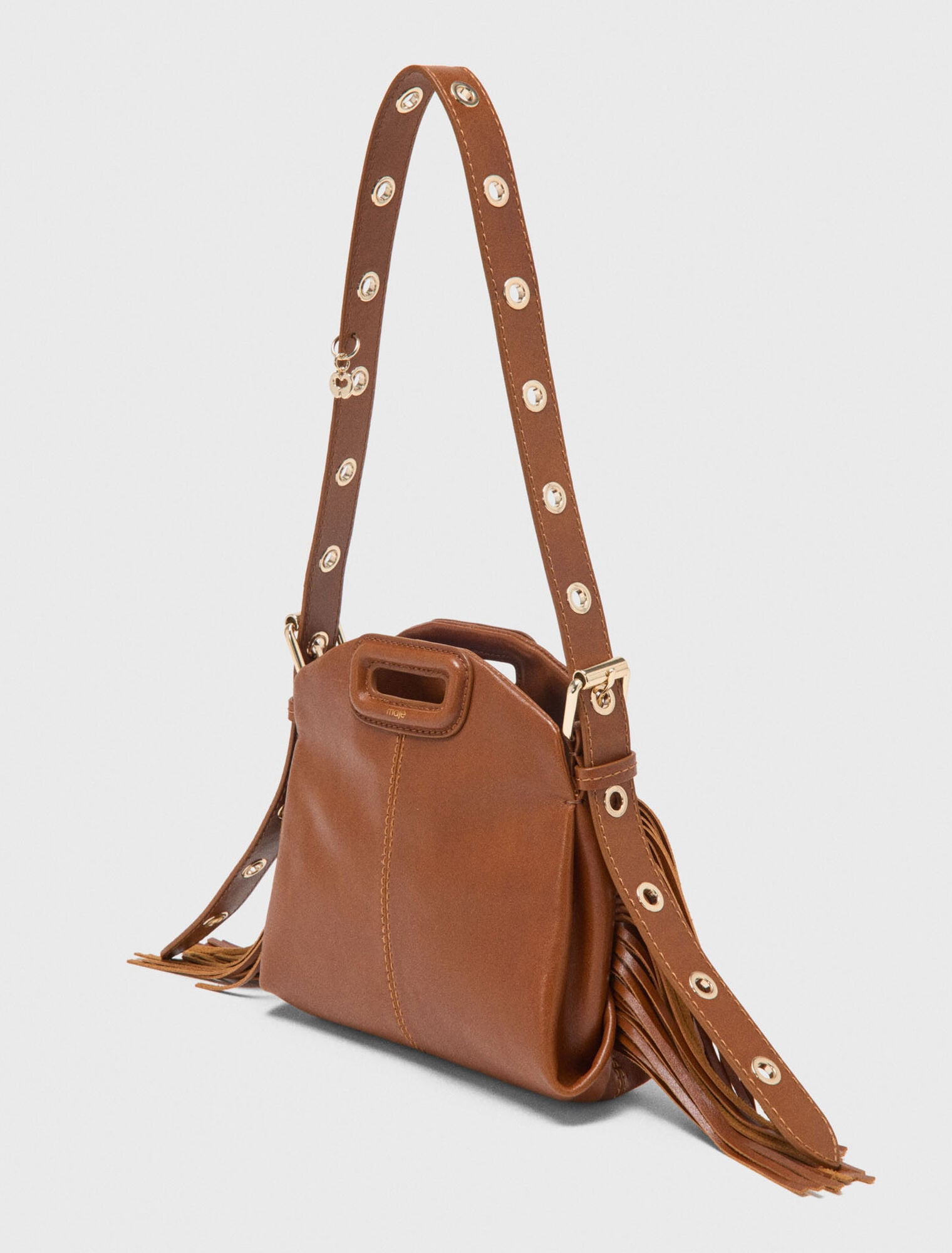 Bolso Miss M mini de cuero liso