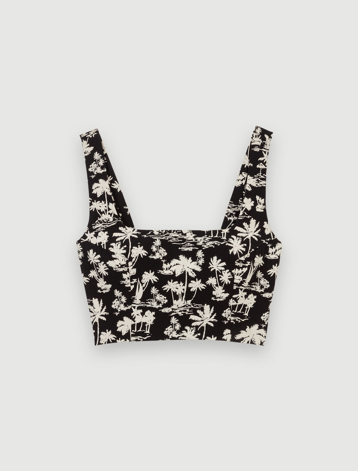 Top estampado de palmeras