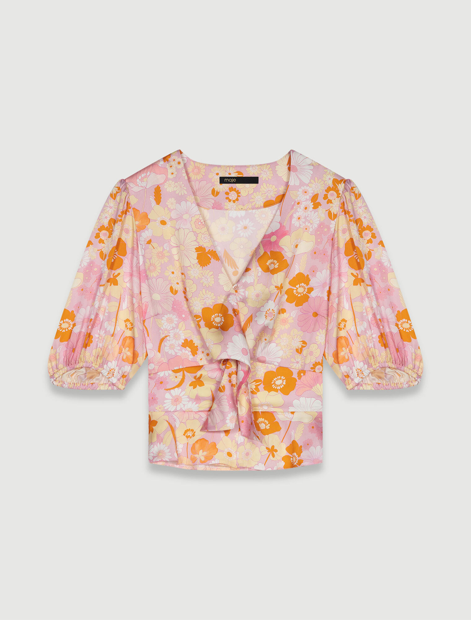 Blusa fluida estampada