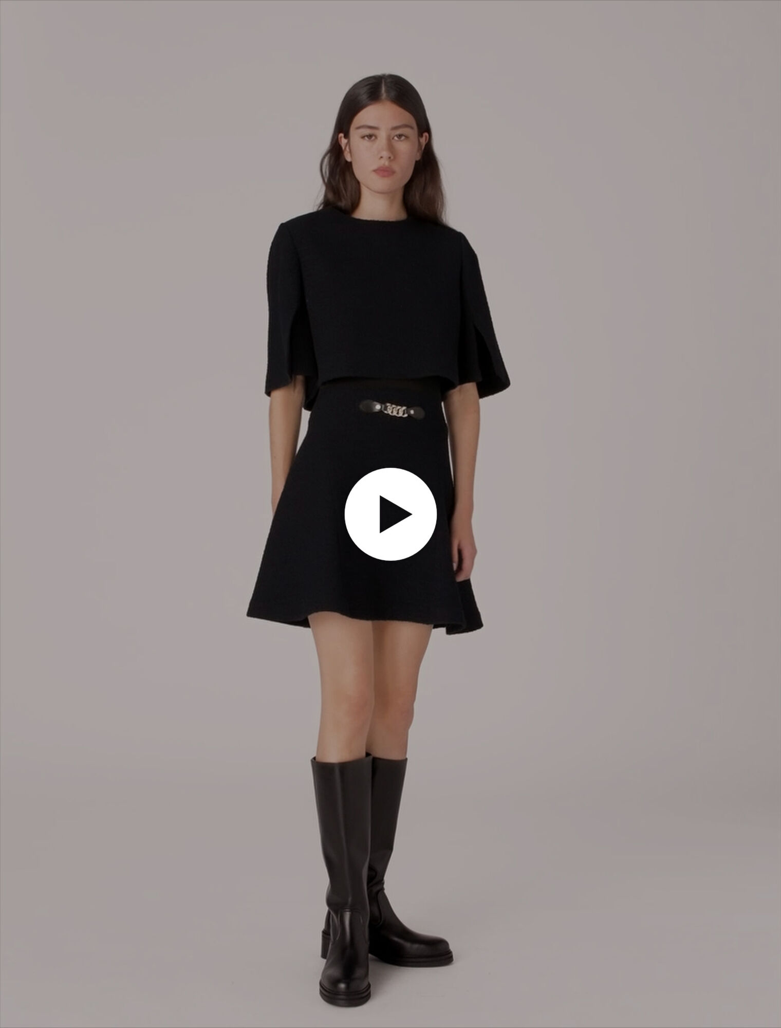 Vestido 2 en 1 de tweed