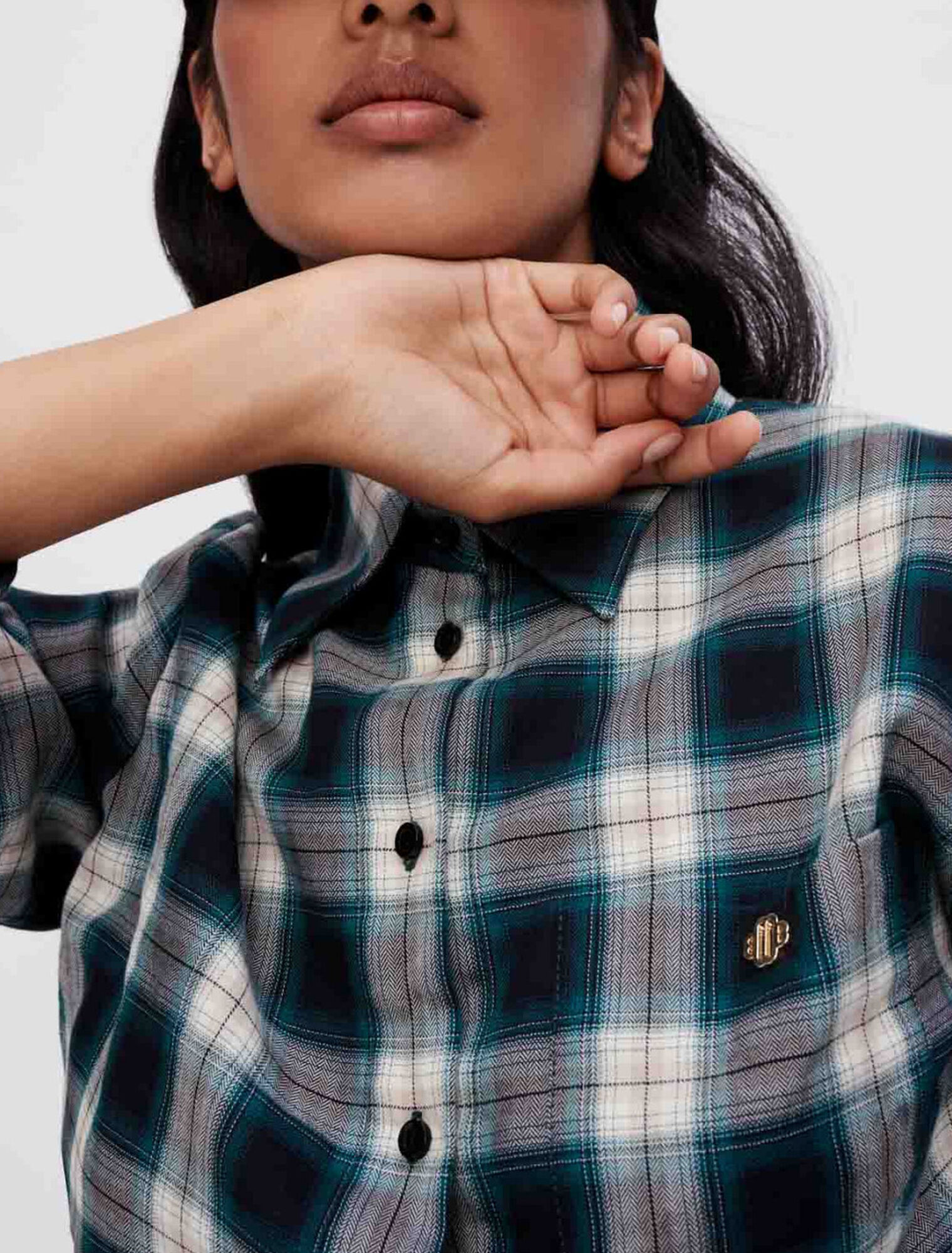 Camisa de cuadros de algodón
