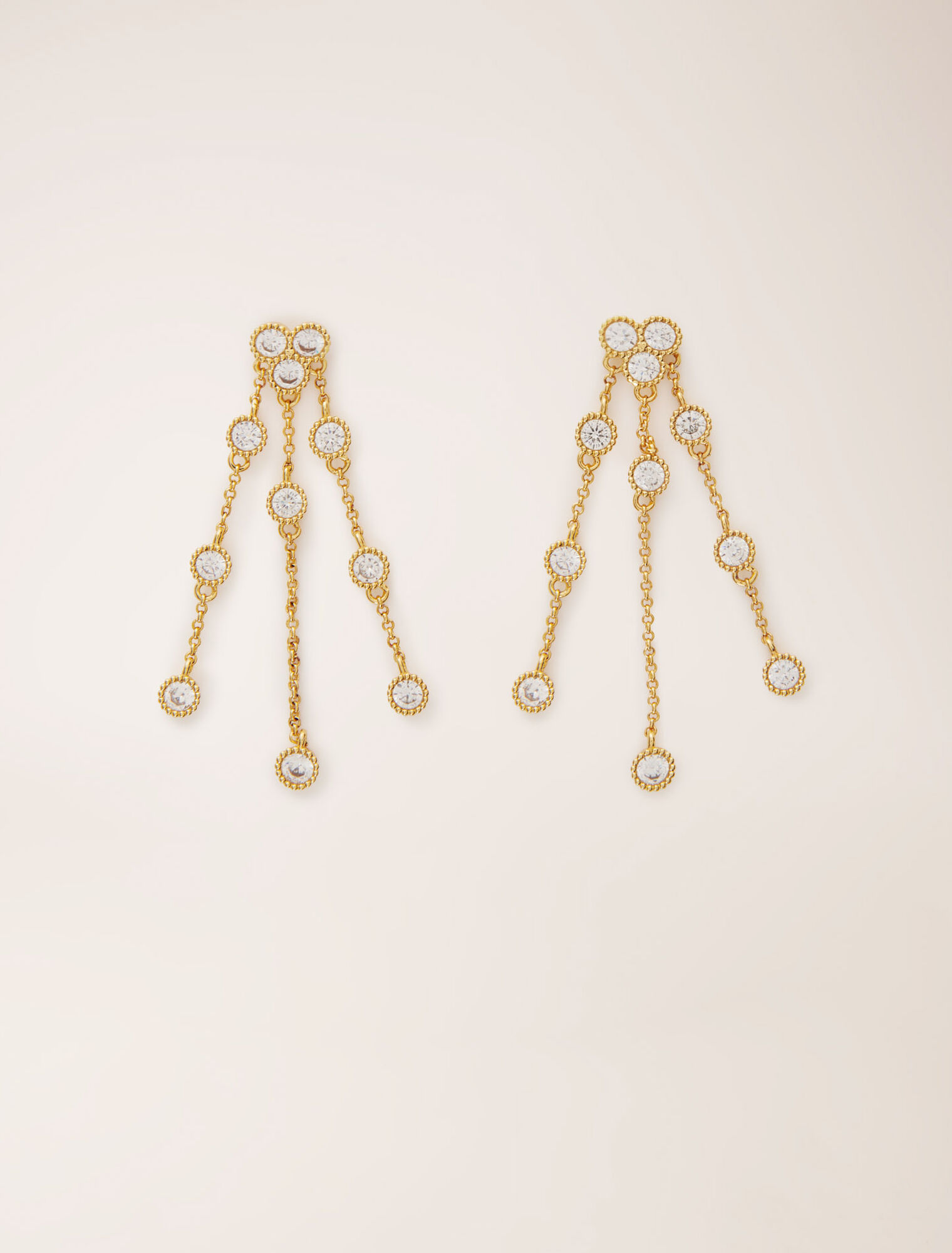 Pendientes de latón reciclado dorado
